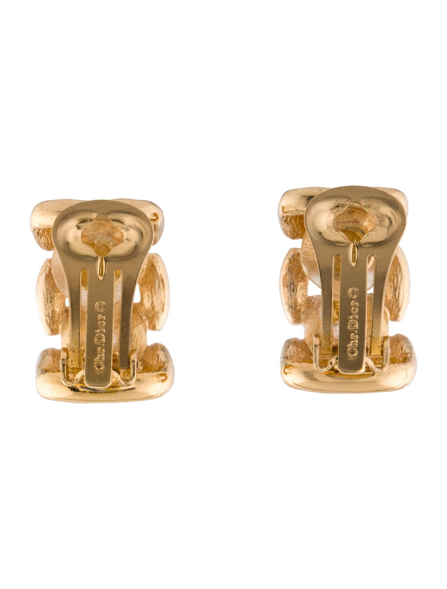 Christian Dior Vintage Chain-Link Clip-On Earrings